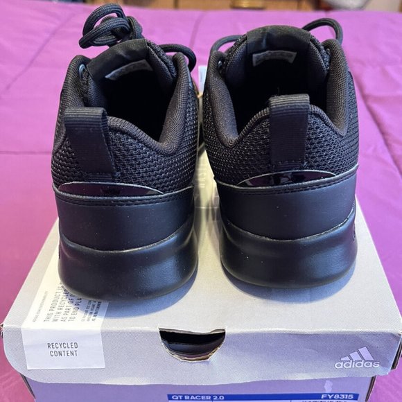 Adidas: Women's QT Racer 2.0 Cloudform Comfort, Running Shoes, Black, Size: 6 - Picture 5 of 7